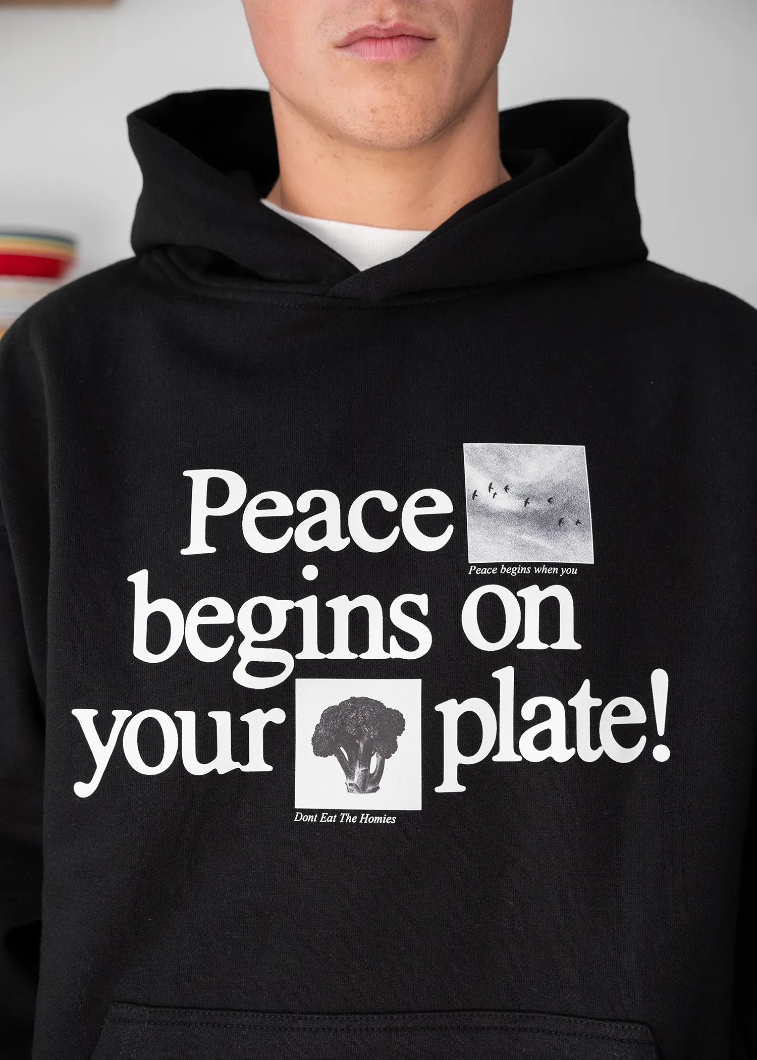 Peace Begins On Your Plate Hoodie sold by Dont Eat the Homies product image thumbnail 3