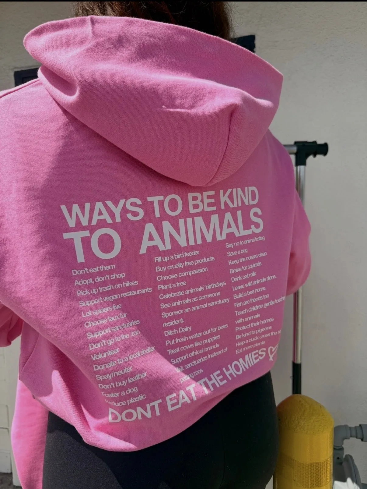 WAYS TO BE KIND TO ANIMALS HOODIE sold by Dont Eat the Homies product image thumbnail 3