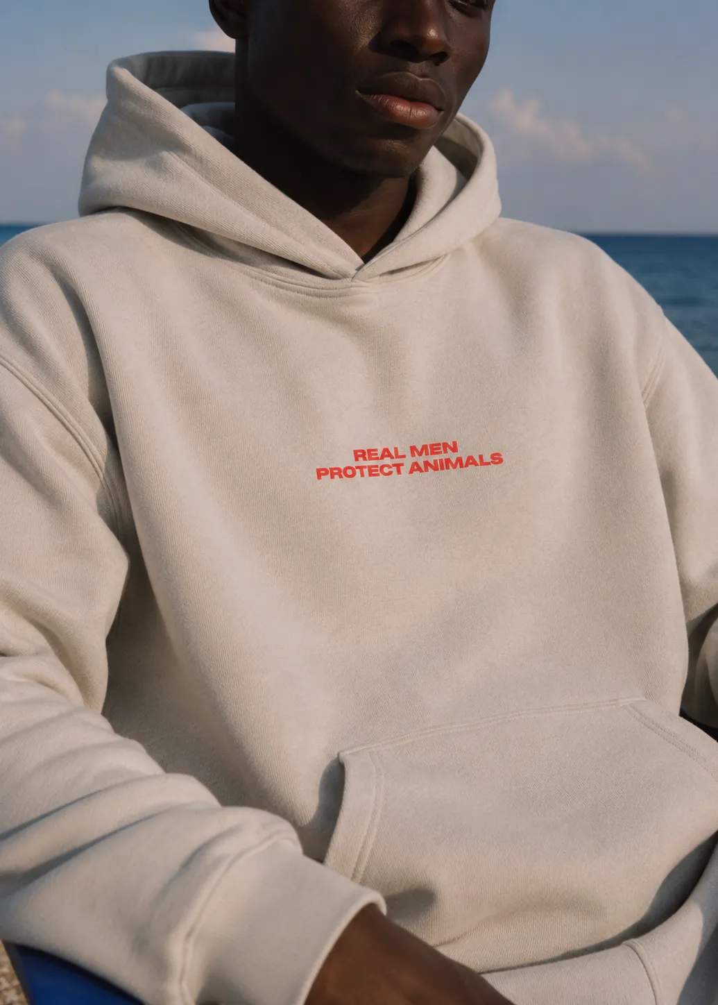 REAL MEN PROTECT ANIMALS HOODIE sold by Dont Eat the Homies product image thumbnail 2