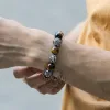 Vintage Six-character Stainless Steel Buddha Bead Bracelet sold by GTHIC
