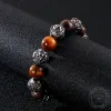 Vintage Six-character Stainless Steel Buddha Bead Bracelet sold by GTHIC