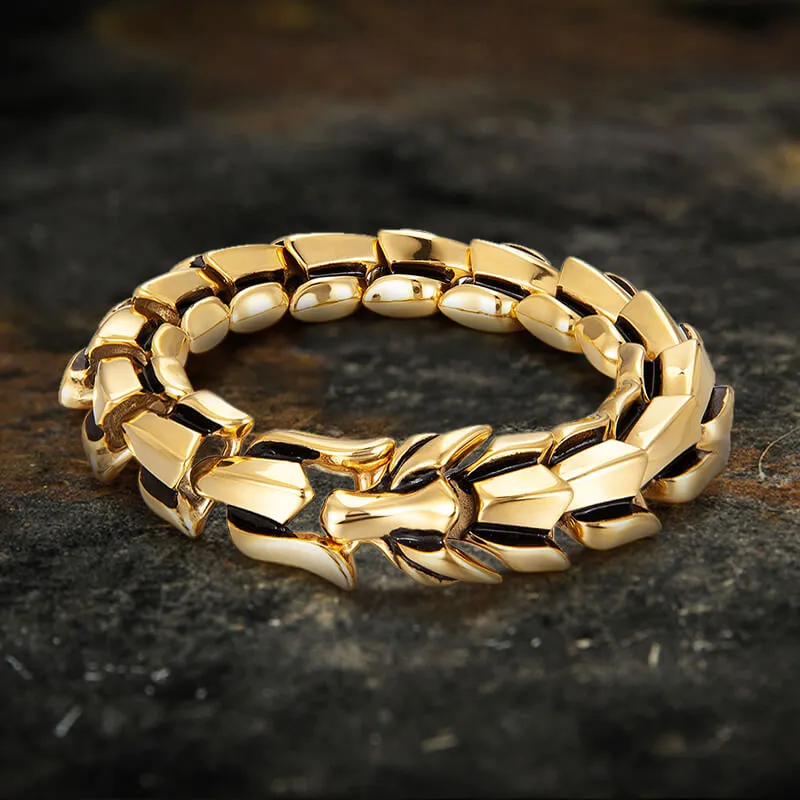 Vintage Dragon Scale Stainless Steel Bracelet sold by GTHIC product image thumbnail 5