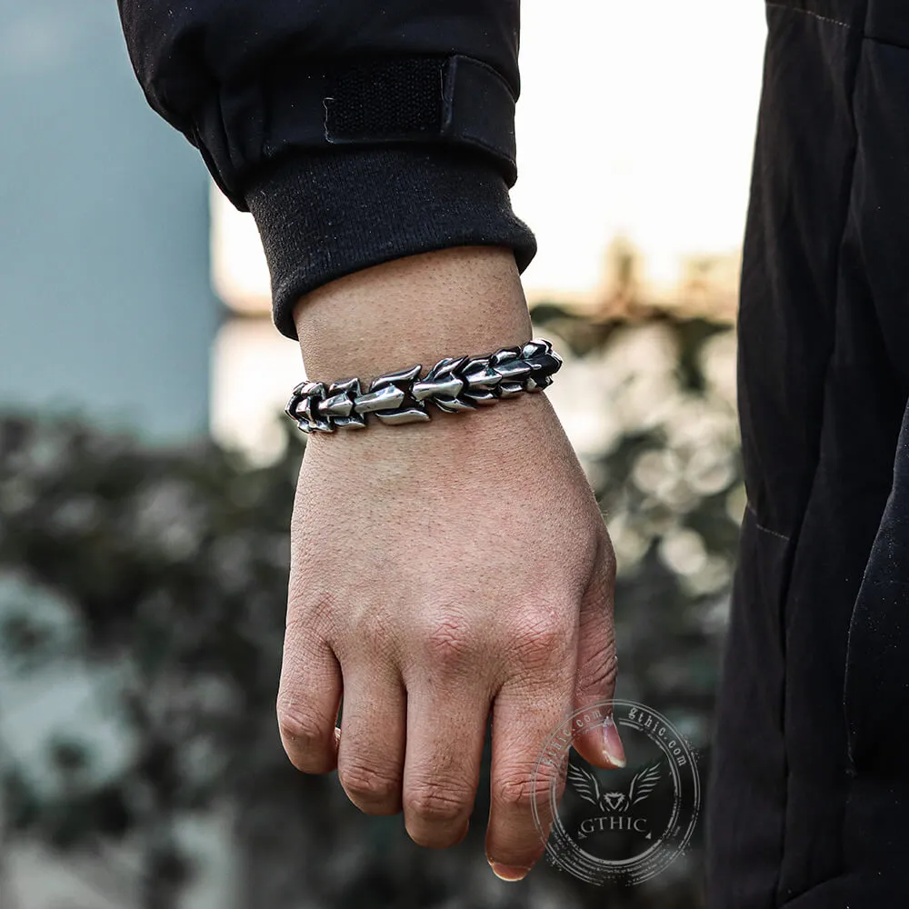 Vintage Dragon Scale Stainless Steel Bracelet sold by GTHIC product image thumbnail 2