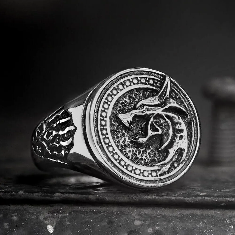 Witcher Wolf Stainless Steel Viking Ring sold by GTHIC
