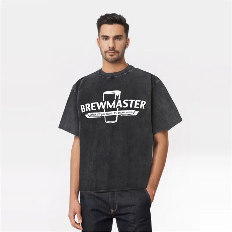 Vintage Washed Brewmaster Beer Short Sleeve T-shirt sold by GTHIC product image thumbnail 2