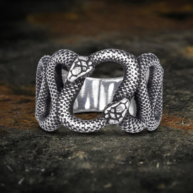Fighting Snake Stainless Steel Ring sold by GTHIC