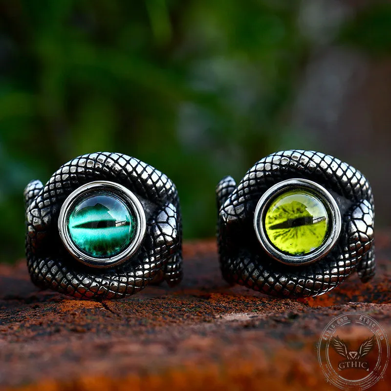 Snake Eye Stainless Steel Gemstone Ring sold by GTHIC