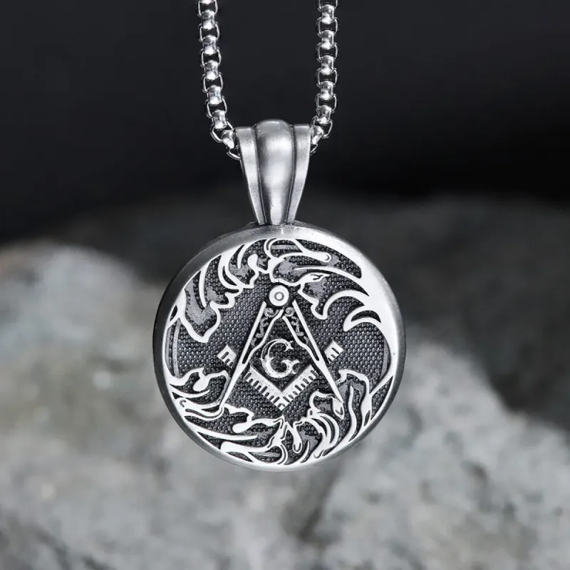 AG Masonic Round Pure Tin Necklace sold by GTHIC