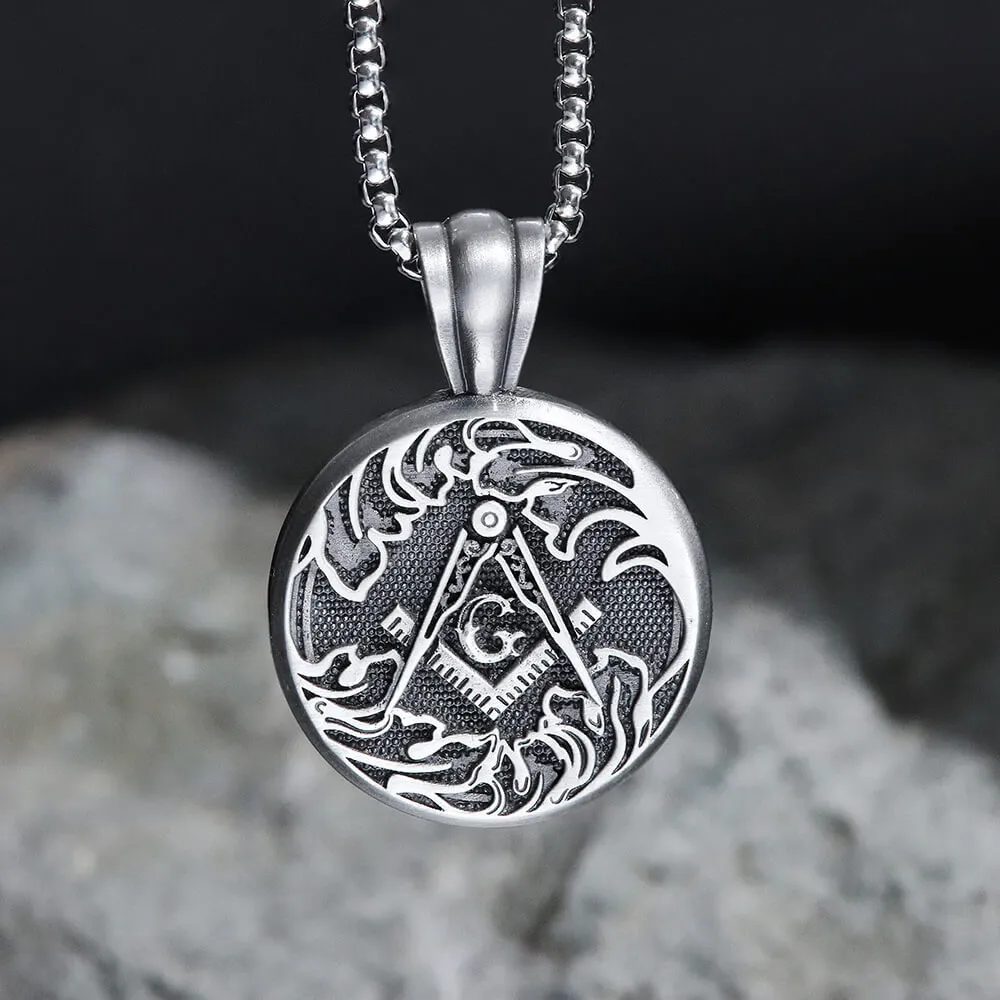 AG Masonic Round Pure Tin Necklace sold by GTHIC