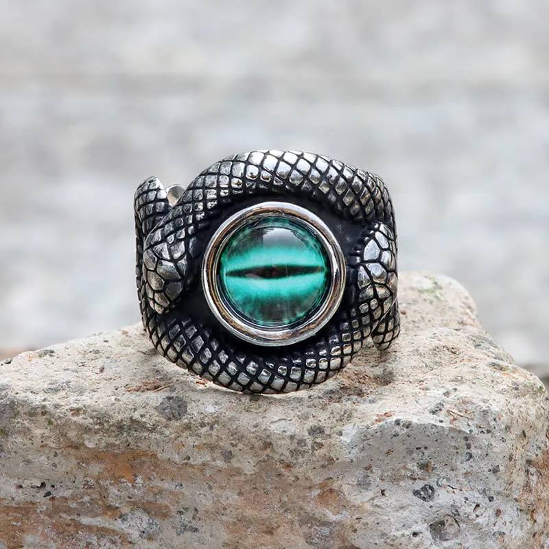 Snake Eye Stainless Steel Gemstone Ring sold by GTHIC product image thumbnail 3