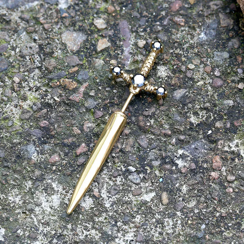 Gothic Sword Stainless Steel Stud Earrings sold by GTHIC product image thumbnail 5