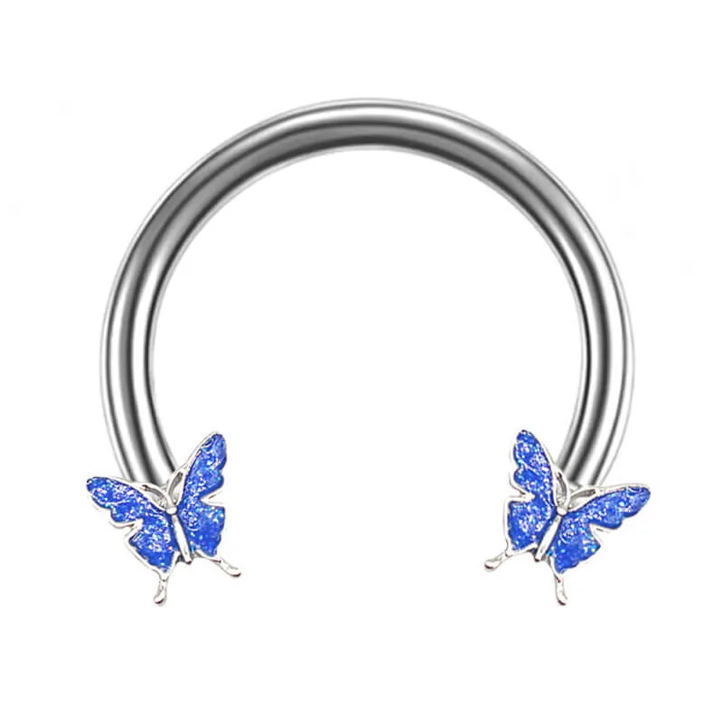 16G Butterfly Multi-Purpose Stainless Steel Septum Piercing Ring sold by GTHIC product image thumbnail 3