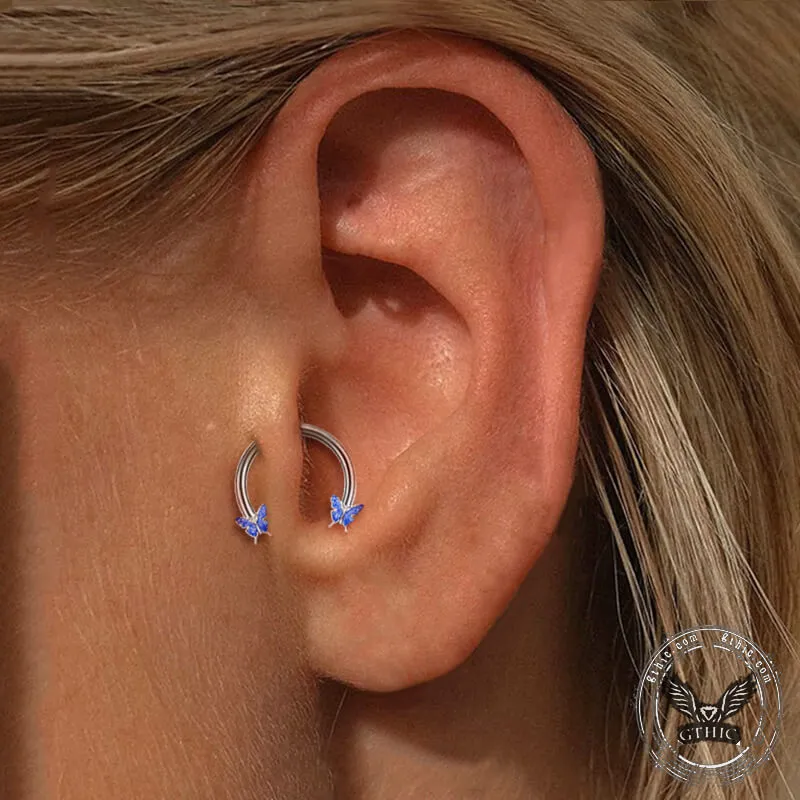 16G Butterfly Multi-Purpose Stainless Steel Septum Piercing Ring sold by GTHIC product image thumbnail 2