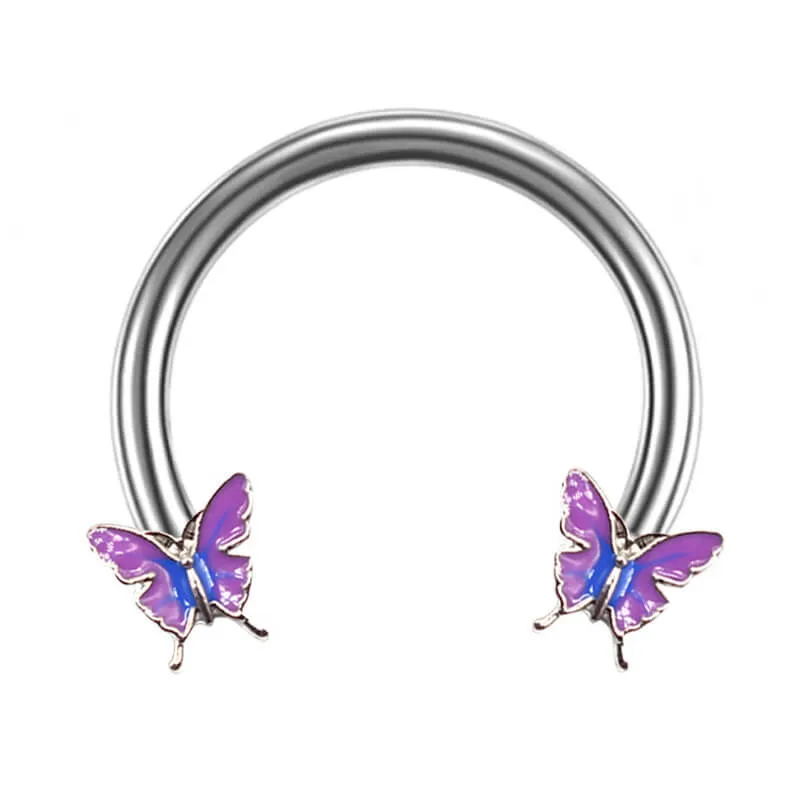 16G Butterfly Multi-Purpose Stainless Steel Septum Piercing Ring sold by GTHIC product image thumbnail 4