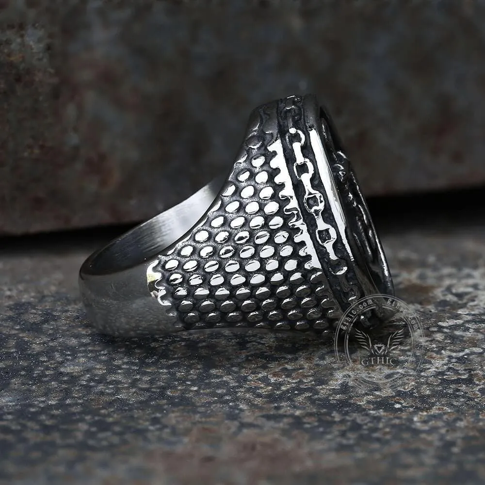 Carved Anchor Stainless Steel Marine Ring sold by GTHIC product image thumbnail 5