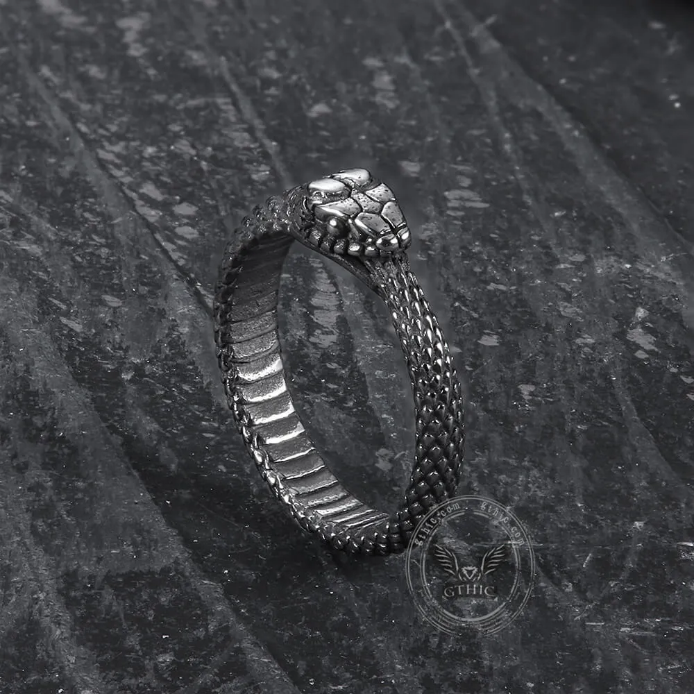Ouroboros Snake Stainless Steel Ring sold by GTHIC product image thumbnail 4