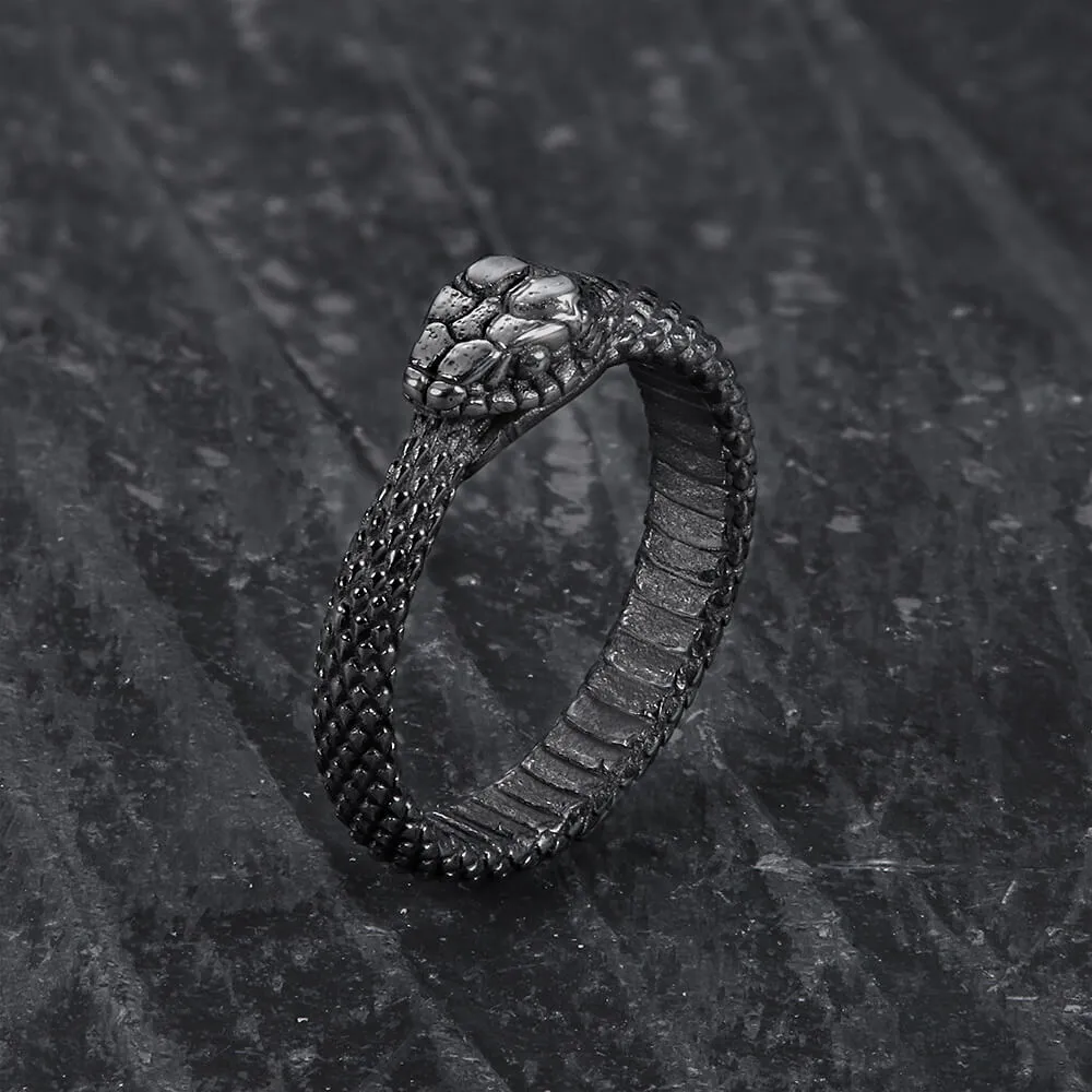 Ouroboros Snake Stainless Steel Ring sold by GTHIC product image thumbnail 3