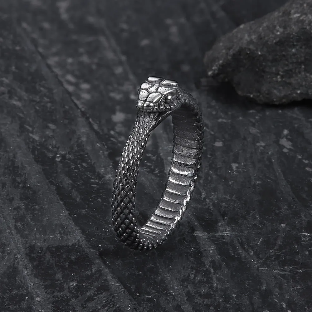 Ouroboros Snake Stainless Steel Ring sold by GTHIC