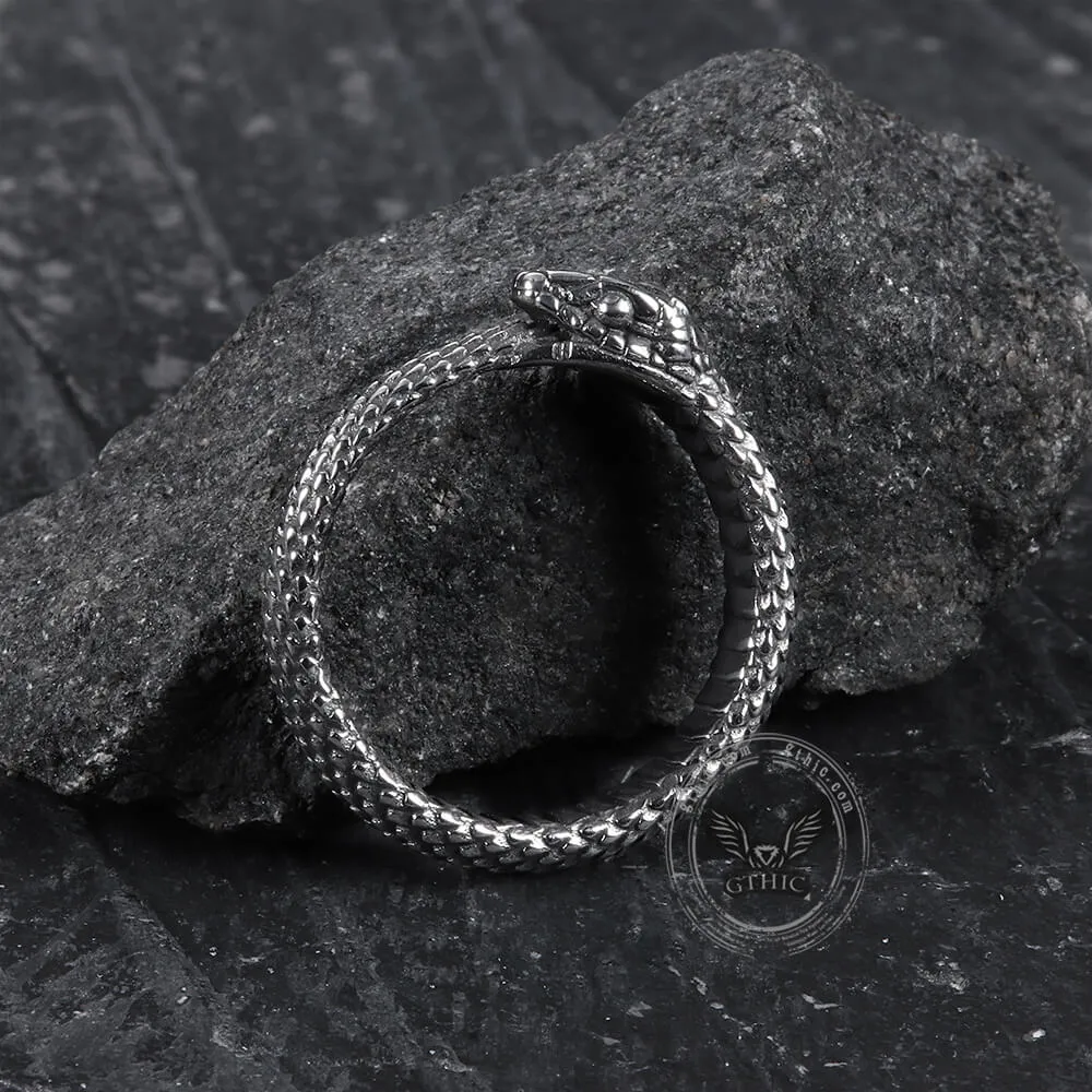 Ouroboros Snake Stainless Steel Ring sold by GTHIC product image thumbnail 5