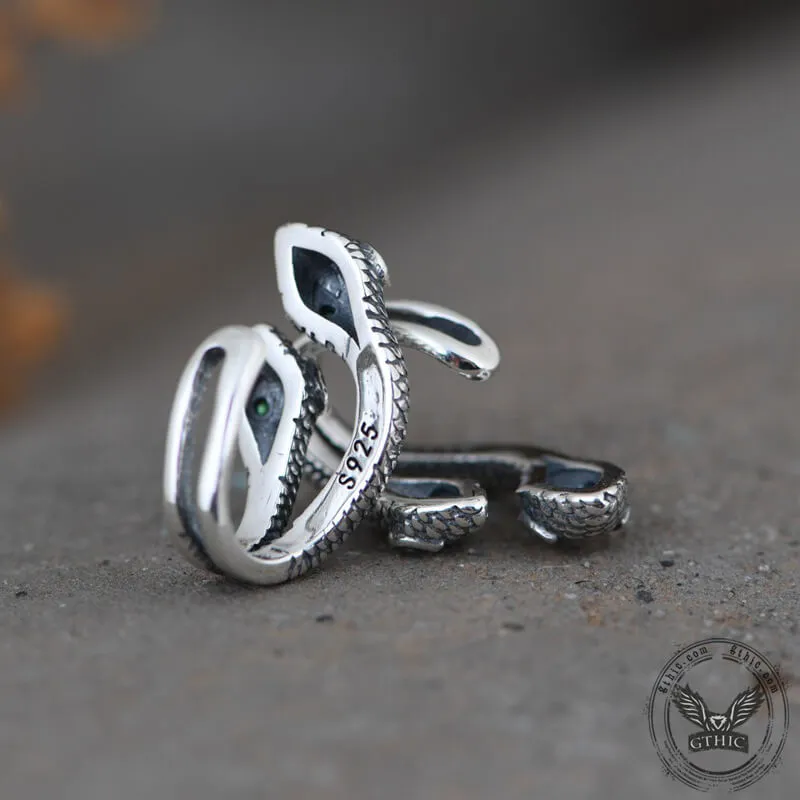 Double Snake Sterling Silver Ear Cuffs sold by GTHIC product image thumbnail 4