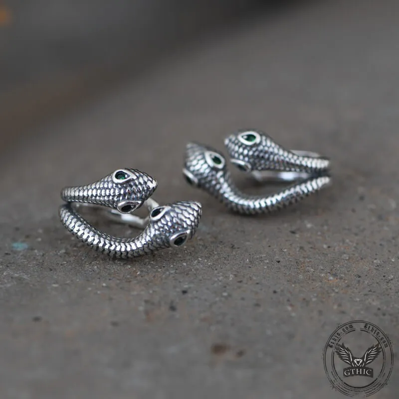 Double Snake Sterling Silver Ear Cuffs sold by GTHIC product image thumbnail 3