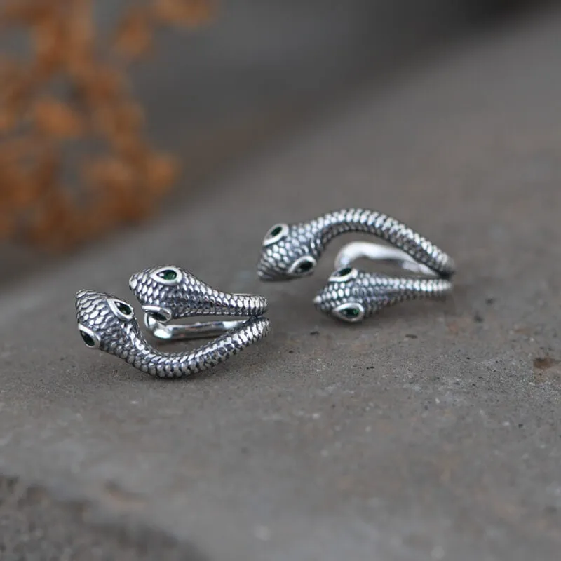 Double Snake Sterling Silver Ear Cuffs sold by GTHIC