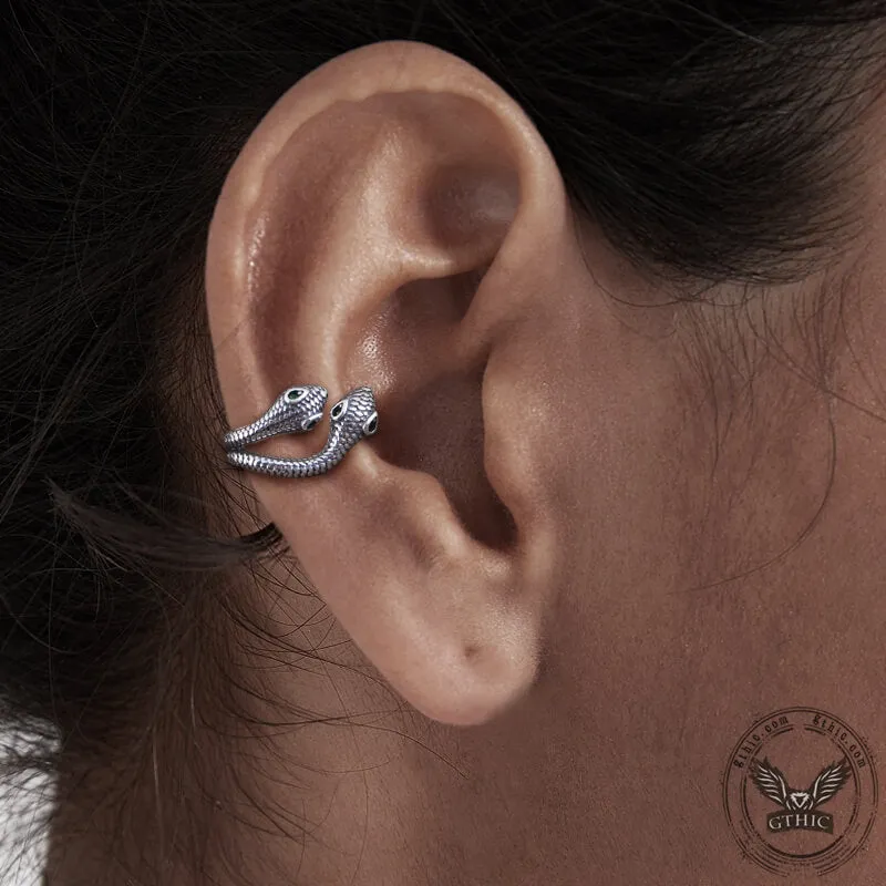 Double Snake Sterling Silver Ear Cuffs sold by GTHIC product image thumbnail 2