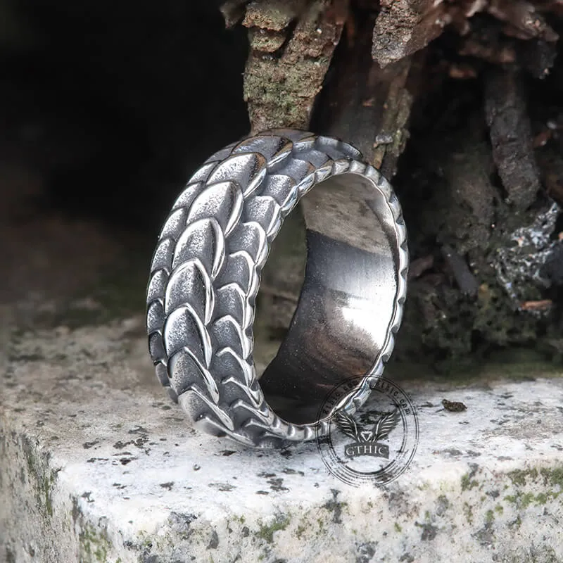 Retro Dragon Spine Stainless Steel Ring sold by GTHIC product image thumbnail 4