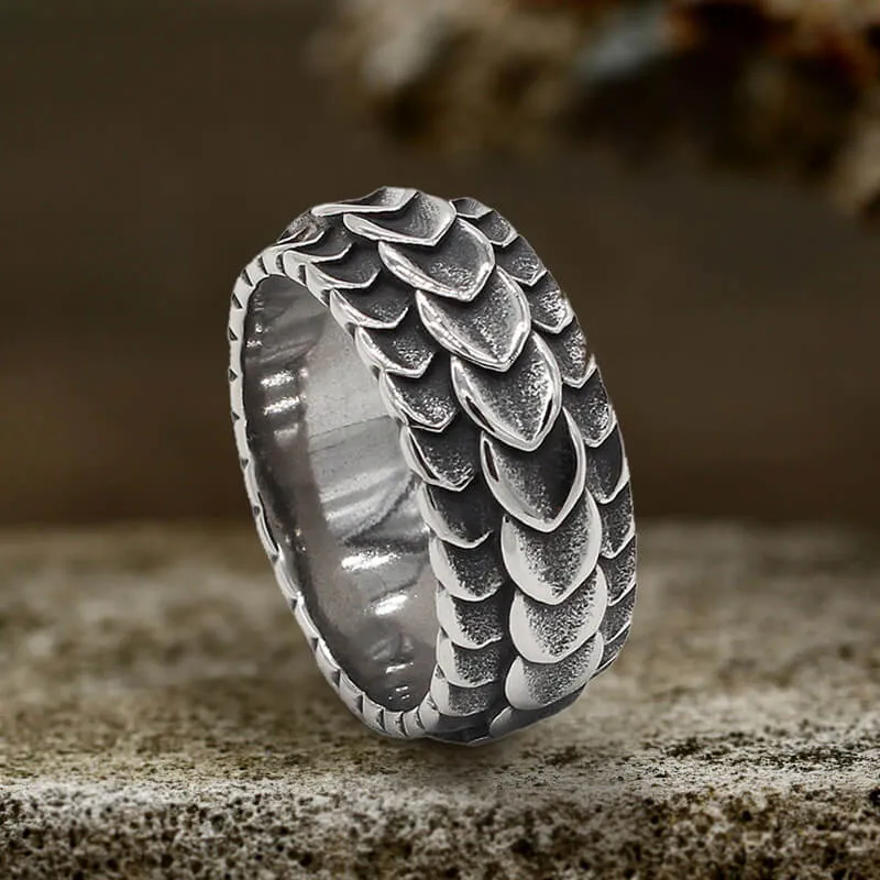Retro Dragon Spine Stainless Steel Ring sold by GTHIC product image thumbnail 5