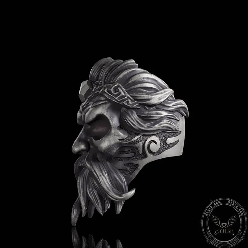 Viking God Sterling Silver Ring sold by GTHIC product image thumbnail 4
