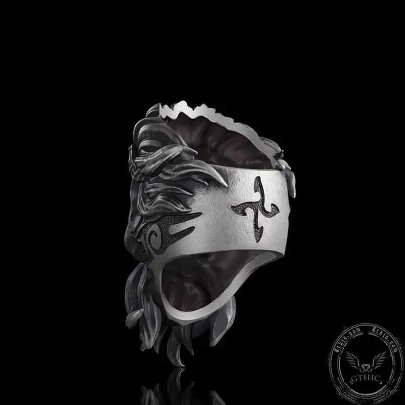 Viking God Sterling Silver Ring sold by GTHIC product image thumbnail 5