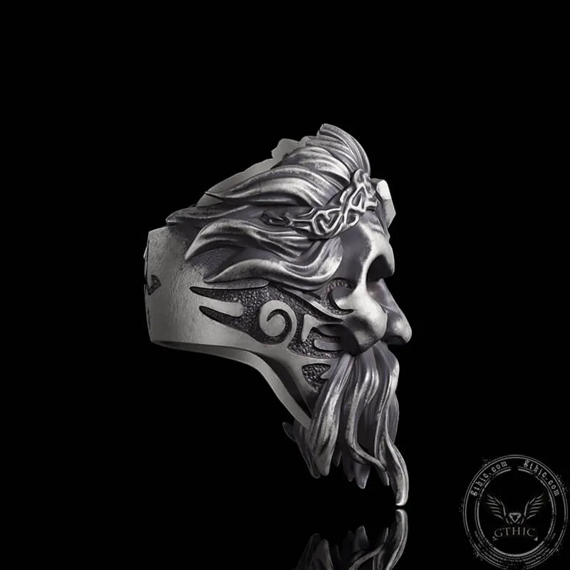 Viking God Sterling Silver Ring sold by GTHIC product image thumbnail 3