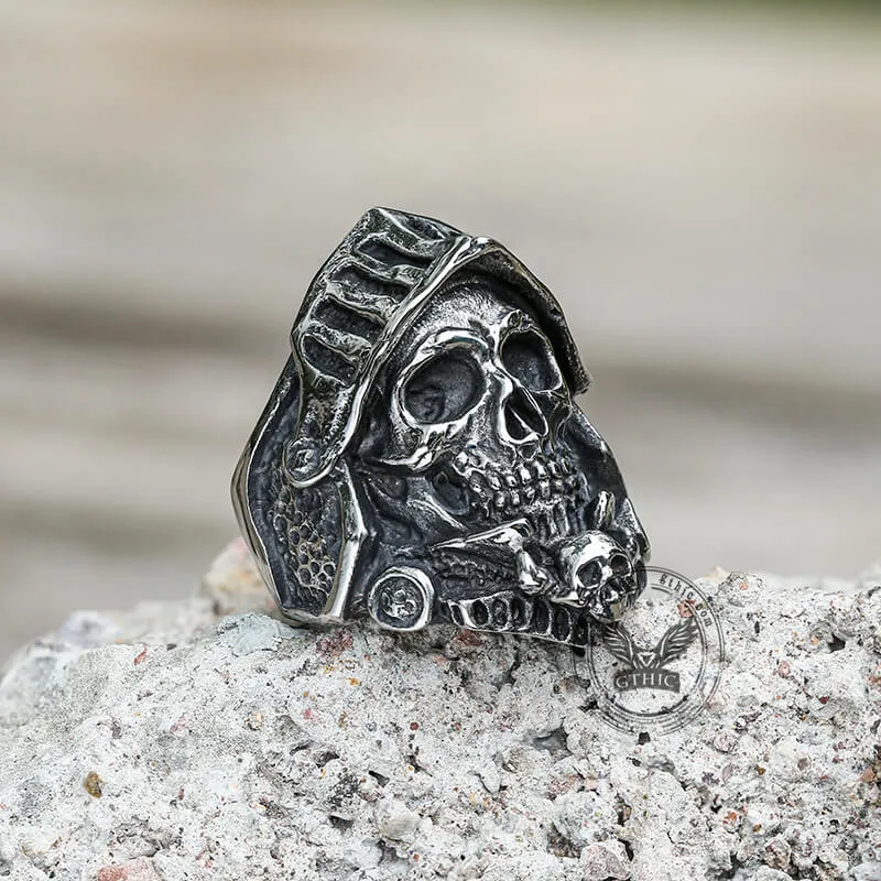 Knight Soldier Stainless Steel Punk Ring sold by GTHIC product image thumbnail 3