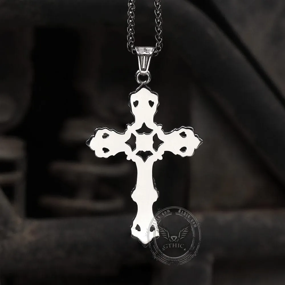 INRI Budded Cross Stainless Steel Pendant sold by GTHIC product image thumbnail 5