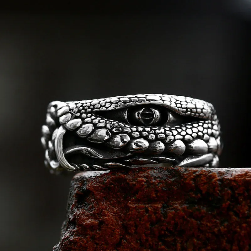 Python Scale Stainless Steel Snake Ring sold by GTHIC