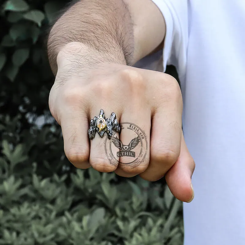 Irregular Black Bark Brass Gothic Ring sold by GTHIC product image thumbnail 4