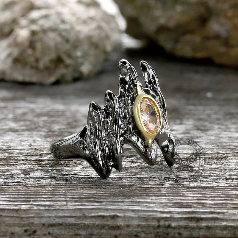 Irregular Black Bark Brass Gothic Ring sold by GTHIC product image thumbnail 3