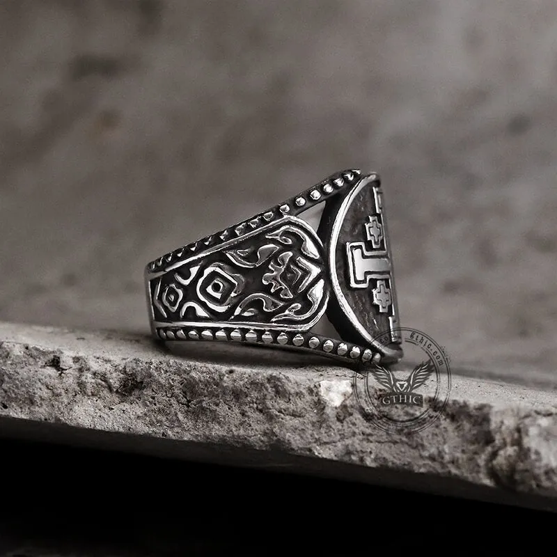 Jerusalem Cross Stainless Steel Religion Ring sold by GTHIC product image thumbnail 4