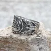 Valknut Raven Stainless Steel Viking Ring sold by GTHIC