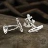 Anchor Rudder Brass Bullet Back Cufflinks sold by GTHIC