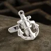 Anchor Rudder Brass Bullet Back Cufflinks sold by GTHIC