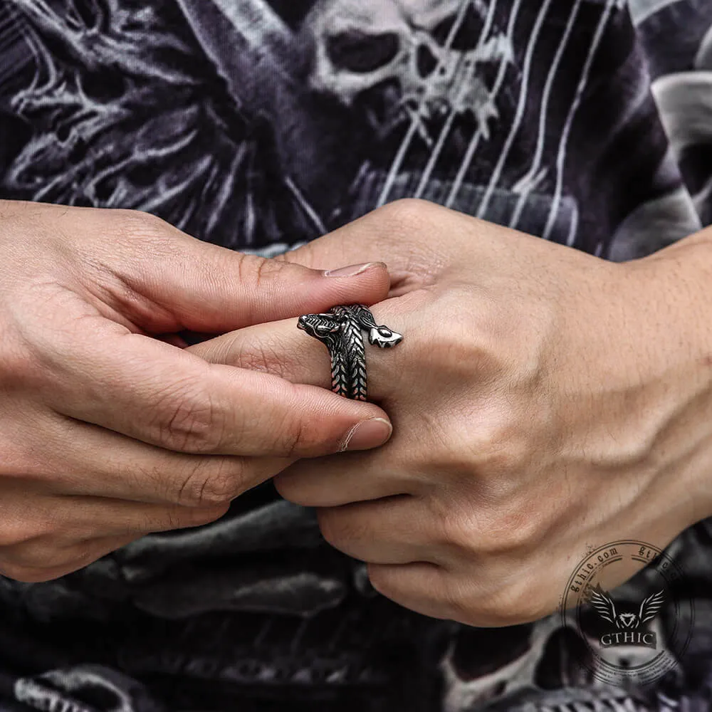 Coiled Dragon Stainless Steel Animal Ring sold by GTHIC product image thumbnail 4