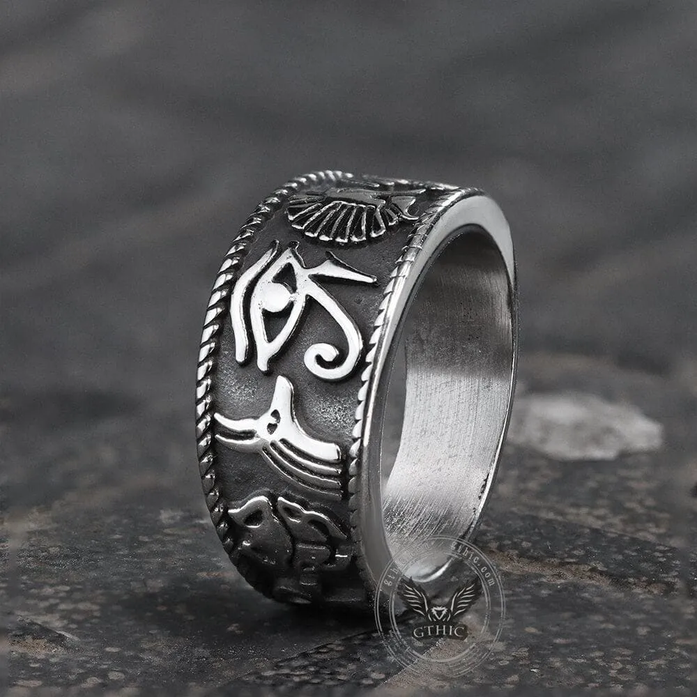 Eye of Ra Stainless Steel Signet Ring sold by GTHIC product image thumbnail 3