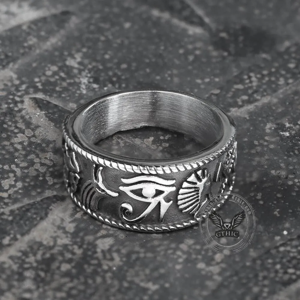 Eye of Ra Stainless Steel Signet Ring sold by GTHIC product image thumbnail 5
