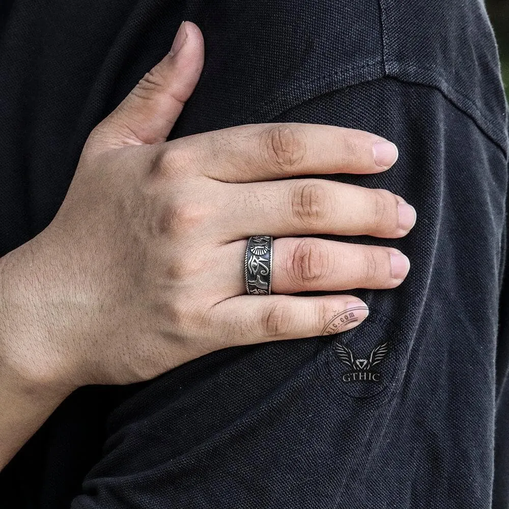 Eye of Ra Stainless Steel Signet Ring sold by GTHIC product image thumbnail 2