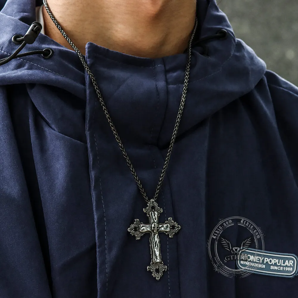 Budded Cross Stainless Steel Skull Pendant sold by GTHIC product image thumbnail 2