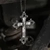 Budded Cross Stainless Steel Skull Pendant sold by GTHIC