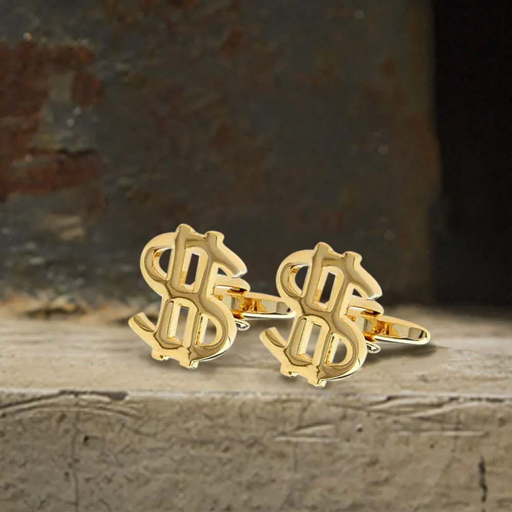 Dollar Sign Brass Cufflinks sold by GTHIC product image thumbnail 2