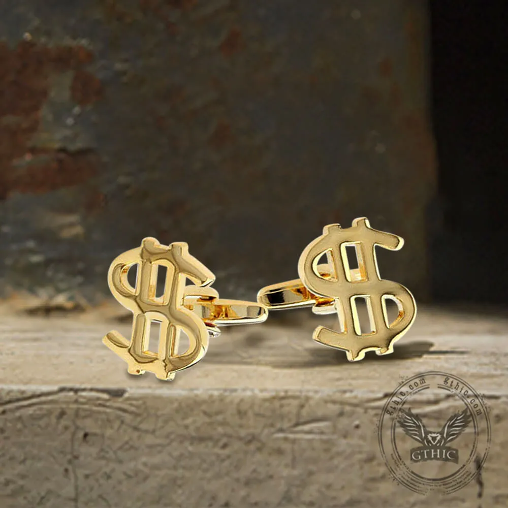 Dollar Sign Brass Cufflinks sold by GTHIC product image thumbnail 3