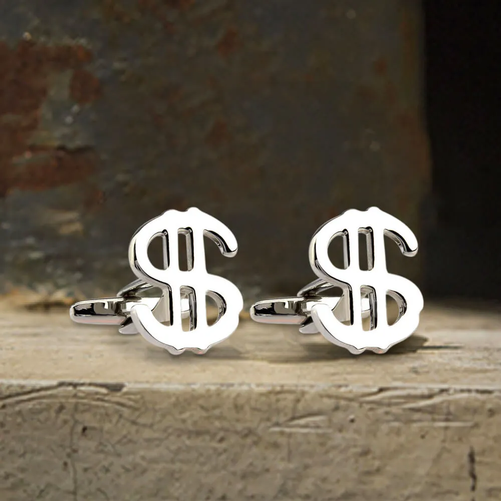 Dollar Sign Brass Cufflinks sold by GTHIC